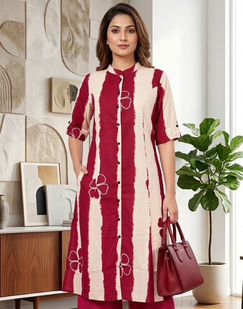 White & Rani Kurta Pant Set