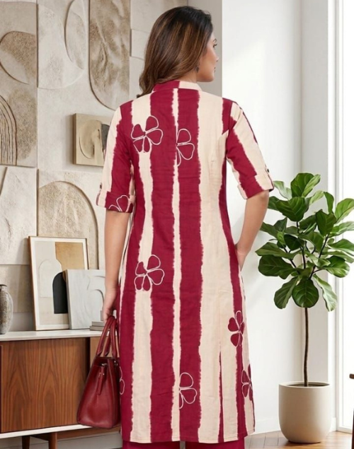 White & Rani Kurta Pant Set