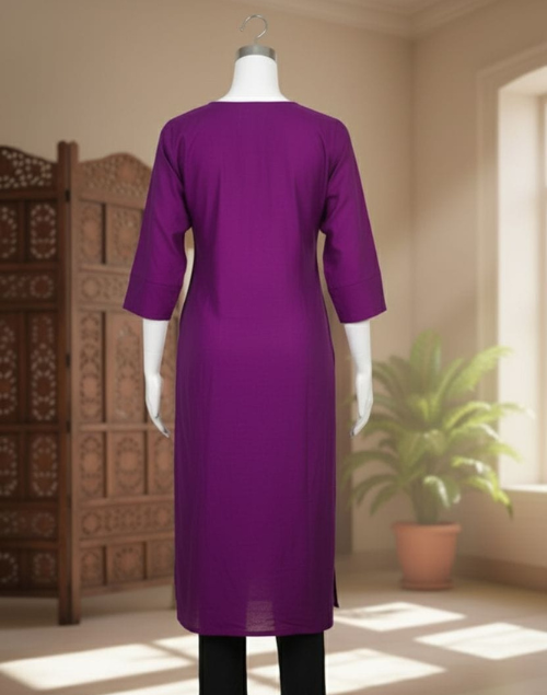 Purple Raw Silk Kurta