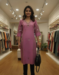 Light Pink Raw Silk Kurta