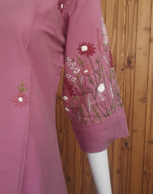 Light Pink Raw Silk Kurta